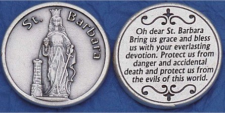 St. Barbara Religious Pocket Coin