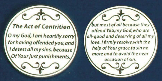 Act of Contrition Italian Pocket Coin
