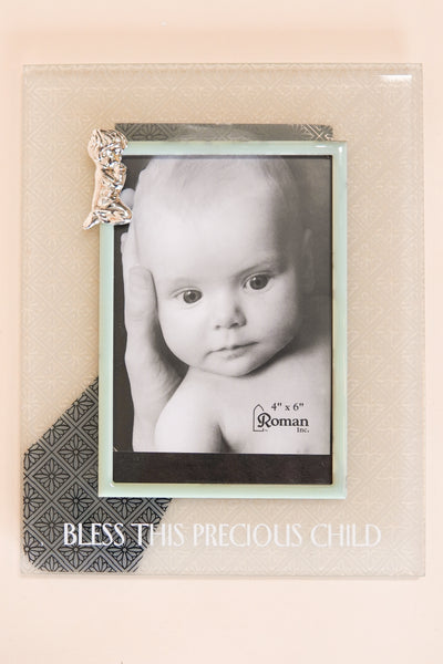 Bless This Precious Child Picture Frame - Glass Picture Frame