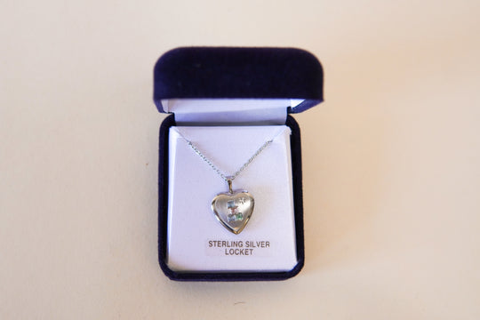 Baby Block Sterling Silver Locket Charm Pendant w/ Adjustable Silver Tone Chain