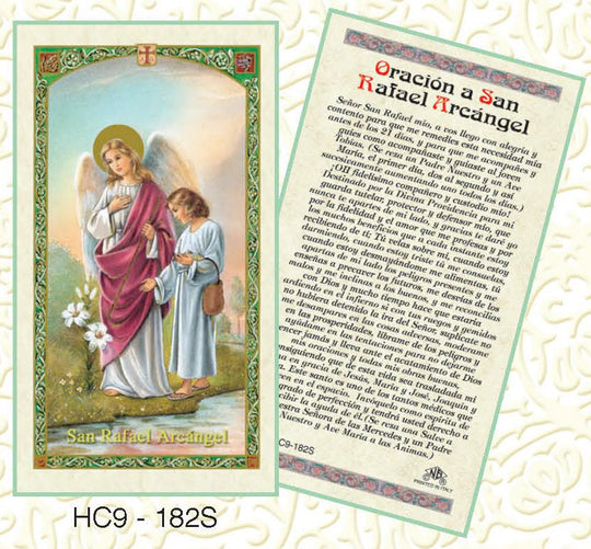 Oracion a San Rafael Arcangel Prayer Card