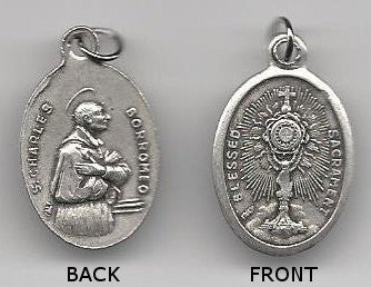 Eucharist with St. Charles Borromeo  Medal - Discount Catholic Store