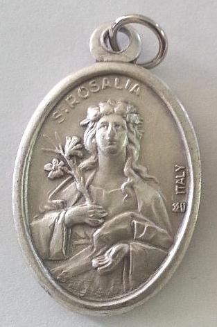 1" Oxidized St. Rosalia Medal