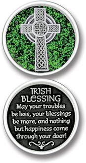 Irish Blessing Enameled Pocket Coin