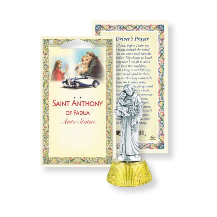 Saint Anthony Car Statue with Prayer Card