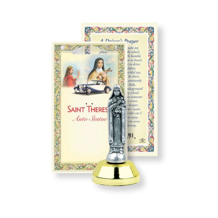 Saint Therese Car Statue with Prayer Card