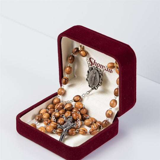 Jesus Relic Olive Wood Rosary - 21 inches