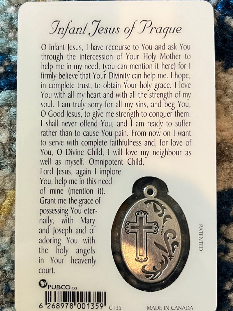 Infant Jesus of Prague Prayer Card