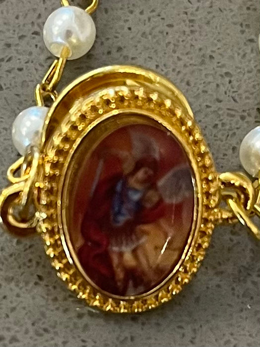 St. Michael Rosary Lapel Pin