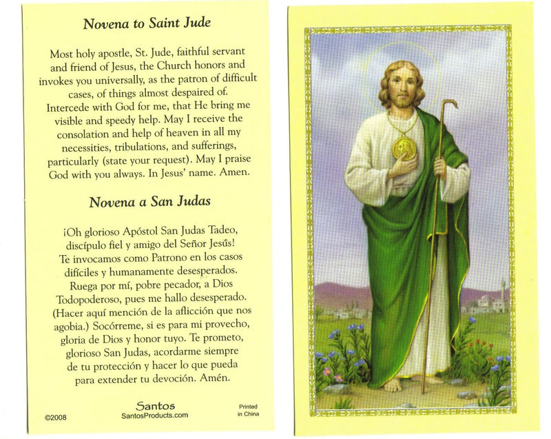 Novena to Saint Jude Holy Card